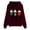 Wine, variant on Tetras Plus Size Tops for Women,Women's Fashion Casual Printed Long Sleeve Blouse,Christmas Printed Pullover Tops Hoodies