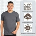 thumbnail image 3 of Sueded Bulk T-Shirt For Men, 60/40 Cotton/Polyester Assorted Short Sleeve Crewneck Plain Tees, (Dark Color 4 Pack, XS), 3 of 6