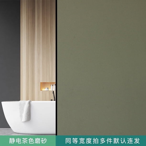 Pegatina de vidrio esmerilado transparente opaco para baño, inodoro, oficina, ventana, película espesa anti-miradas
