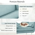 thumbnail image 5 of Christopher Knight Home 53" Luxury Velvet Upholstered Bench with Nailhead Trim and Curved Arms, 2 Pillows, Light Blue, 5 of 10