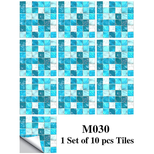Dvkptbk Wall Stickers 10pcs Home Decor Living Room Tile Set Strong Sticker Kitchen Wall Sticker Home Decor on Clearance