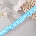 thumbnail image 4 of Organza Ribbon Pleated/Double Ruffle Ribbon Sky Blue 19~23mm 30m/bundle, 4 of 9