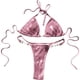 thumbnail image 2 of Trajes de baño Amzcrzy Tankini para mujer, trajes de baño, trajes de baño, bikini para mujer, color sólido, perla brillante, tanga, bikini con tirantes divididos, conjunto de traje de baño rosa, M, 2 of 3