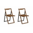 thumbnail image 2 of Boraam Sydney Adult Folding Chairs, Chestnut Wire-Brush, Set of 2, 2 of 11