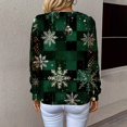 thumbnail image 4 of Chandails d'Hiver Grande Taille pour Femmes Chandails de Noël pour Femmes 2025 Col Rond Hiver Vacances Mignons Pulls Vert G, 4 of 7