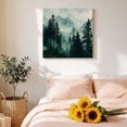 thumbnail image 4 of Canvas Wall Art, Dark Green Forest Framed Canvas Prints for Bathroom Kitchen, Nature Mountain Pine Tree Vintage Gallery Wrapped Wall Decor for Home Office, Gifts, 10"x10" Ship Next Day, 4 of 9