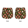 thumbnail image 6 of Uemuo red green coffee cup Pattern Women's Athletic Shorts High Waisted Running Shorts with Liner Pockets Gym Elastic Workout Shorts-Medium, 6 of 9