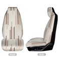 thumbnail image 2 of Abstract Beige Brown Vertical Stripes Pattern Car Seat Covers Front Seats Universal Fit for Cars SUV Truck Auto Interior Accessories, 2 of 3