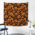 thumbnail image 3 of Halloween Tapestry Wall Hanging, fun halloween pumpkins Tapestry for Bedroom Aesthetic, Cute Tapestry Wall Decor, Halloween Decoration for Bedroom, Living Room, Indoor 59x59in, 3 of 7