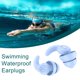 thumbnail image 3 of Deportes acuáticos 1 par de tapones para los oídos resistentes al agua con reducción de ruido suave para dormir y nadar (azul) Hugtrwg Para estrenar, 3 of 9