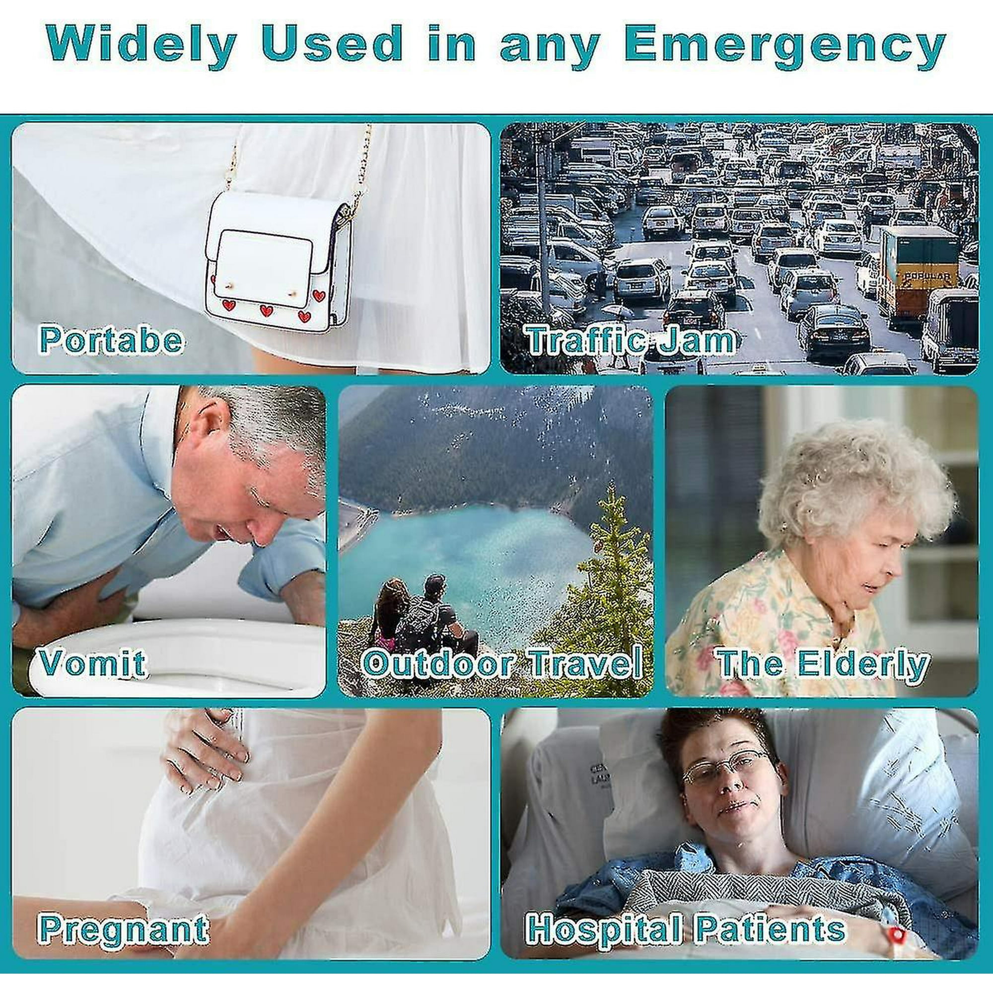 Urinoir De Voyage Absorbant Sacs à Urine Jetables 750 Ml - Solution D'urgence Pour Voyage Et Plein Air Absorbant Liquide Gel