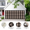 thumbnail image 2 of Black Plaid Garage Door Cover Banner 6 x 13 FT, Vintage Country Gray Buffalo Check Gingham Garage Door Curtains Backdrop with Grommets for Indoor Outdoor Wall Party Porch Yard Decorations Background, 2 of 9