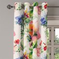 thumbnail image 3 of Ambesonne Floral Grommet Curtain, Flowers Wild Blooming Meadow, 50"x96", Pink Green and Blue Violet, 3 of 5