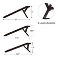 thumbnail image 6 of Unipaws Foldable Adjustable Height 127" Long Wooden Pet Ramp, Espresso, 125 lb Limit, 6 of 7