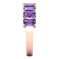 thumbnail image 4 of 2.61 ctw Wedding Band for Women - 18K Rose Gold Simulated Alexandrite Stackable Eternity Ring, 4 of 6