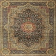thumbnail image 1 of Ahgly Company Indoor Square Traditional Copper Green Medallion Area Rugs, 6' Square, 1 of 6