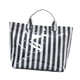 thumbnail image 2 of Bolso tote impermeable para mujer, moderno y sencillo, bolso de hombro a rayas, bolso tote deportivo para el trabajo. Rayas blancas y negras, 2 of 9