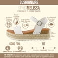 thumbnail image 2 of Cushionaire Melissa Espadrille Platform Sandals For Women with Adjustable Ankle Strap and Memory Foam Insole - Comfortable Womens Wedge Flatform Sandals for Summer, 2 of 18