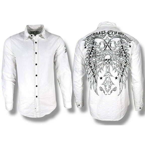 Xtreme Couture by Affliction Men's Button Down Shirt Spareten