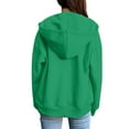 thumbnail image 6 of Wyobmus Women's Drawstring Zip Up Hoodies Oversized Sweatshirt Jackets Casual Jackets with Pocket Comfy Fall Fashion Outfits Winter Clothes B-Green, 6 of 7