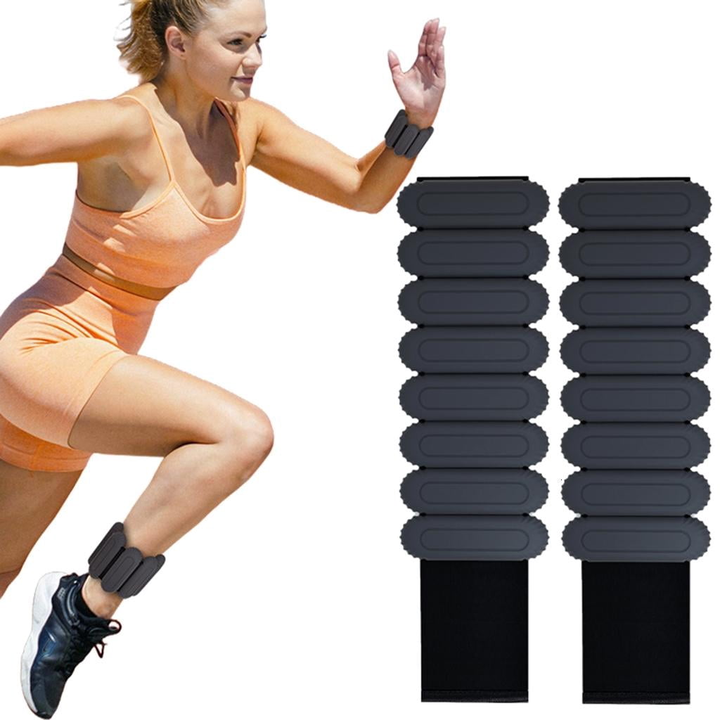 Yihuala 1Pair Light Weight Adjustable Ankle Wrist Band Strength Training Bracelets for Homes gym, Walking, Running, Travel