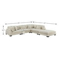 thumbnail image 5 of Lexicon Traverse 5-Piece Corduroy Fabric Modular Sectional in Beige, 5 of 9