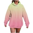 thumbnail image 5 of Godom Hoodies for Women 2025 Fall Trendy Gradient Color Drawstring Pullover Tops Casual Loose Oversized Y2k Sweatshirts, 5 of 6