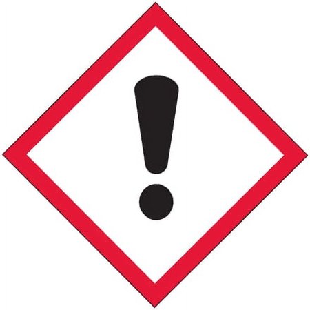 1 x 1" Pictogram - Exclamation Mark Labels 500/Roll