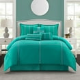thumbnail image 2 of Lanco Multi Color Comforter Set King Size , 7 Piece Reversible Microfiber Print Bedding Set, 2 of 5