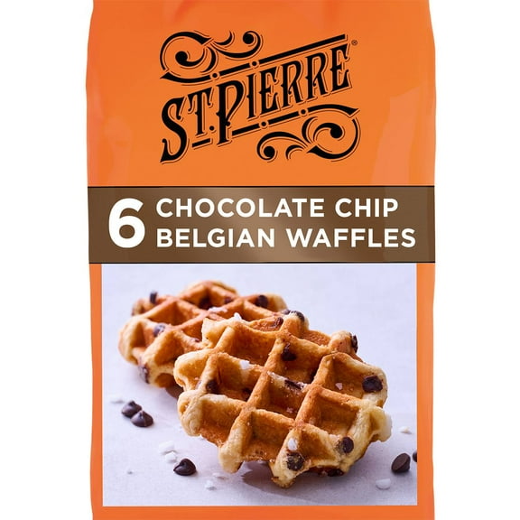 St. Pierre Chocolate Chip Belgian Waffles, 6 ct pack of 1