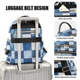 thumbnail image 3 of FORMRS Mini Backpack Purse for Women Quilted Travel Daypack Casual Shoulder Bag, Blue and Gray Plaid Pattern, 3 of 7