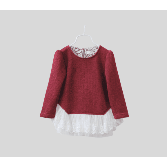 ContiKids Toddler Girls Sweater Above Knee Dress Red 4-5 Years
