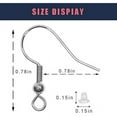 thumbnail image 2 of 100 PCS Silver Earring Hooks Hypoallergenic Stainless Steel Earrings Wires Fish Hooks with 100 PCS Clear Rubber Earring Backs for Jewelry Making DIY, 2 of 5