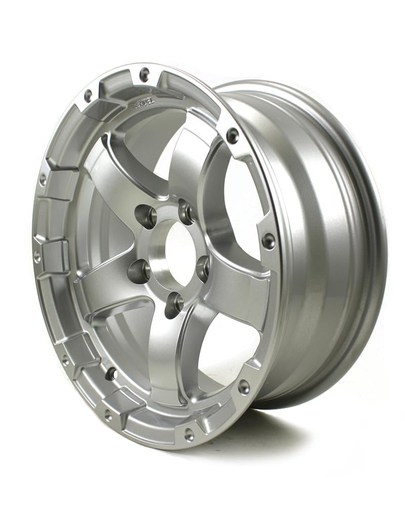 14X5.5 5Lug on 4.5" Aluminum T08 Trailer Wheel Silver T0845545S