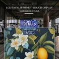 thumbnail image 3 of High Precision Body Weight Scale Smart Bathroom Scales with Large LCD Display(400lbs),Decorative for Bedroom-Lemon And Jasmine Flowers On Navy Blue Background, 3 of 4