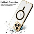 thumbnail image 4 of for iPhone 13 Pro Max Case Plating Magnetic Crystal [ Support for Magsafe ] Luxury Case Camera Protector Shockproof Protective Anti-Skid Edge Cover Screen Protector Cover Phone Case -Black, 4 of 11