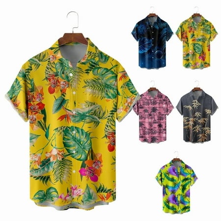 

Men s Women s Short Sleeve Button Down Hawaiian Shirts Stylish Breathable Clothes For Men