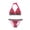 Red, variant on Douhoow Women Floral Bikini Set Boho Swimsuit Halter Monokini Ethnic Style Swimwear