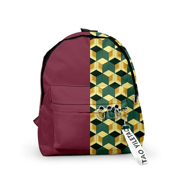 Mochila Demon Slayer: Kimetsu no Yaiba Bolsa de lona Tomioka Giyuu Mochilas escolares Niñas Bolsa de viaje Mochila Feminina Notebook Bolsas Niño Gao Jinjia LED