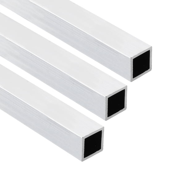 Uxcell Aluminum Square Tubing,0.39"x0.39"x16" Long 0.04" Wall Thick 6063 Aluminum Square Tube Seamless Structural Metal Profile Hardware for Construction DIY Home Decor Furniture 3pcs