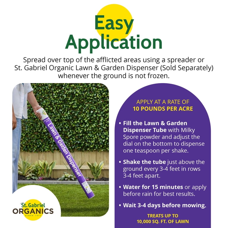 St. Gabriel Organics, Milky Spore Powder, 40oz, Lawn Grub Killer