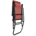 thumbnail image 5 of Outdoor Textilene Zero Gravity Folding Lounge Rocker with Pillow, Red, 5 of 7