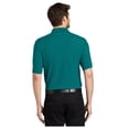thumbnail image 2 of Port Authority Men's Silk Touch Classic Comfortable Polo Shirt Teal Green 5X-Large, 2 of 3