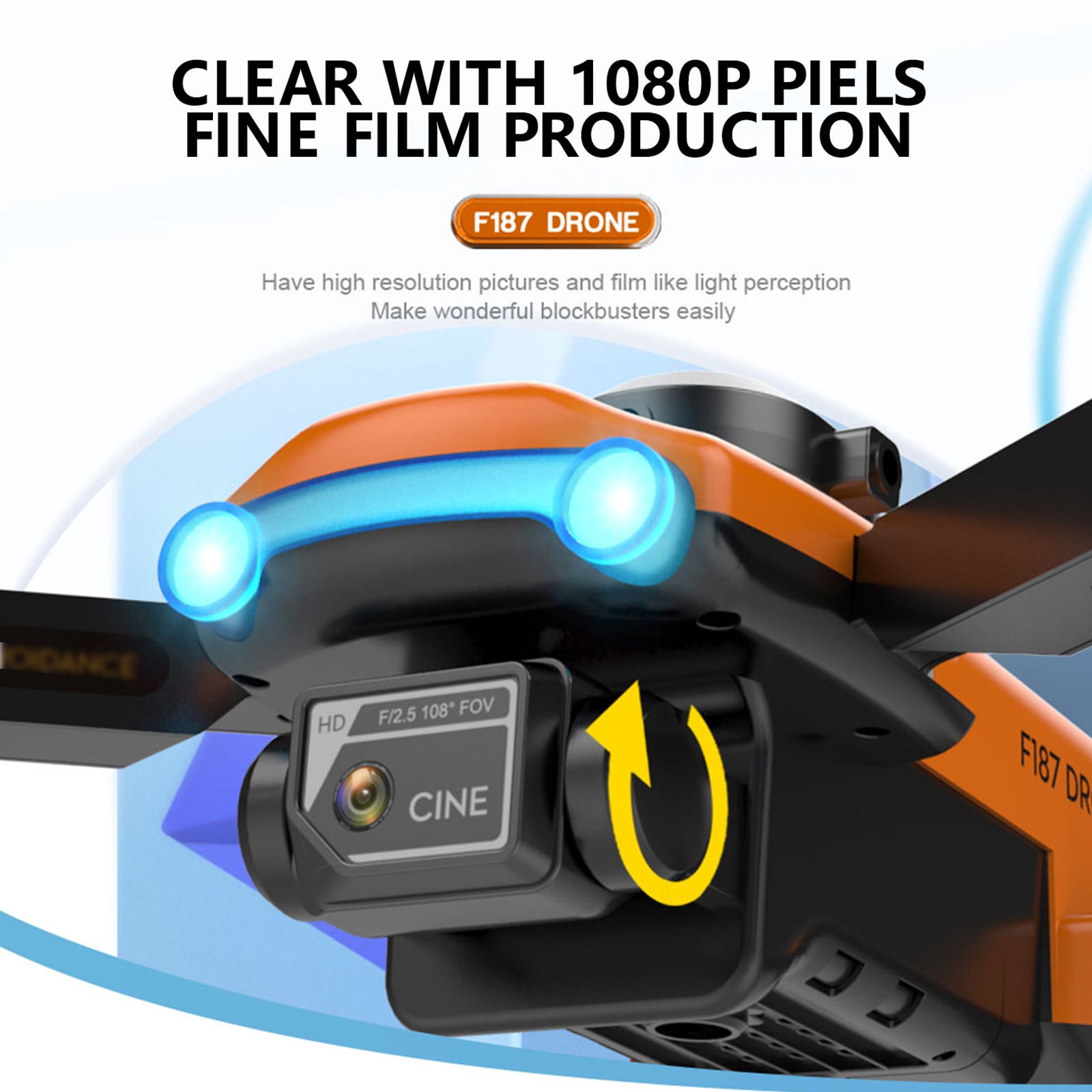 ESULOMP Foldable Drone with Dual 1080P WiFi Camera for Adults and Kids; Gesture Control RC Quadcopter with Batteries