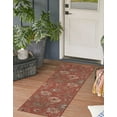 thumbnail image 4 of Unique Loom Outdoor Botanical Collection Area Rug - Fern (2' 7" x 12' Runner Terracotta/Ivory), 4 of 10