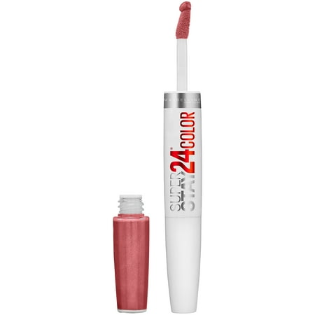 Maybelline SuperStay 24 2-Step Liquid Lipstick Makeup, Forever Chestnut, 1 kit