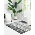 thumbnail image 3 of Rugs.com Moroccan Trellis Collection Rug – 5 Ft Square Black And White Medium Rug Perfect For Living Rooms, Kitchens, Entryways, 3 of 9