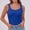 Blue, variant on Spring Tops for Women Tank Top for Women Women's Short Sleeve Neck Ribbed Knit Casual Tops Tee Summer Slim Basic Shirts Sleeveless Top Vest for Women Grey XL
