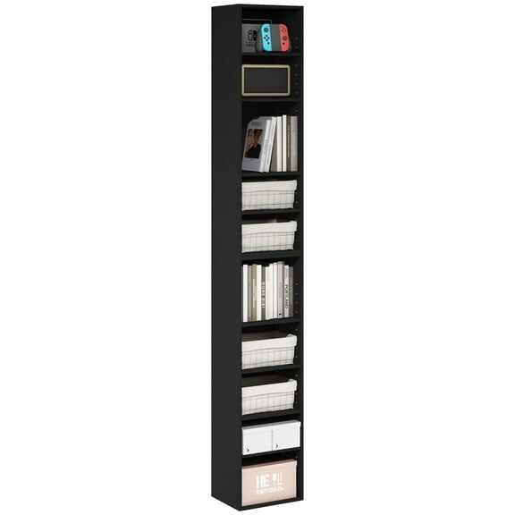 Pasir 10-Tier Open Shelf Bookcase, Blackwood