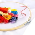 thumbnail image 4 of 3 Pack 4 Inch Wood Embroidery Hoop Circle Cross Stitch Hoop Ring for Art Craft Handy Sewing, 4 of 7